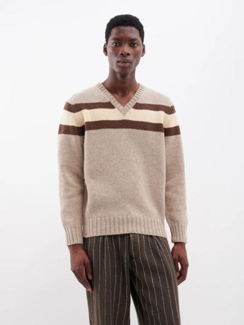 Brewster V-neck wool sweater