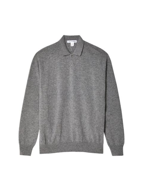 polo collar sweatshirt