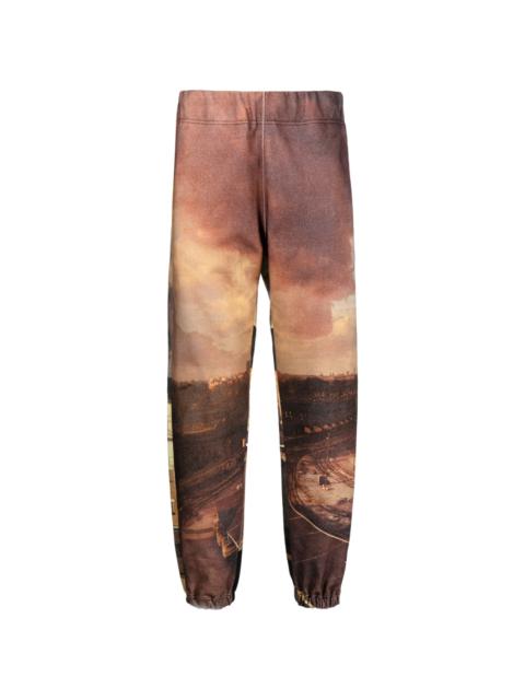 all-over city print track pants