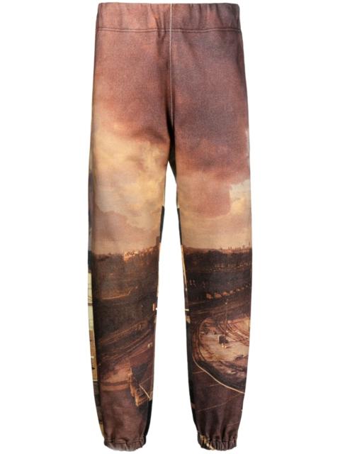 all-over city print track pants