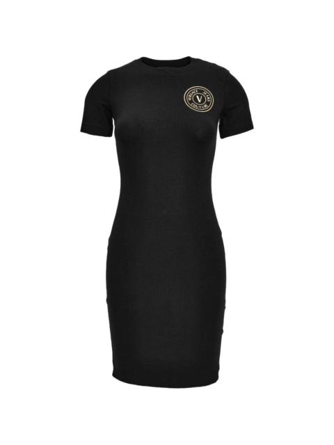 VERSACE JEANS COUTURE V-emblem dress