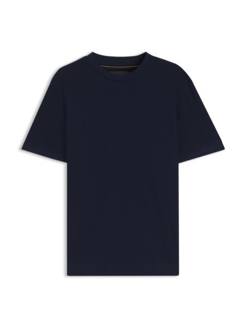 BOSS COTTON T-SHIRT WITH TWO-TONE PIQUÉ STRUCTURE