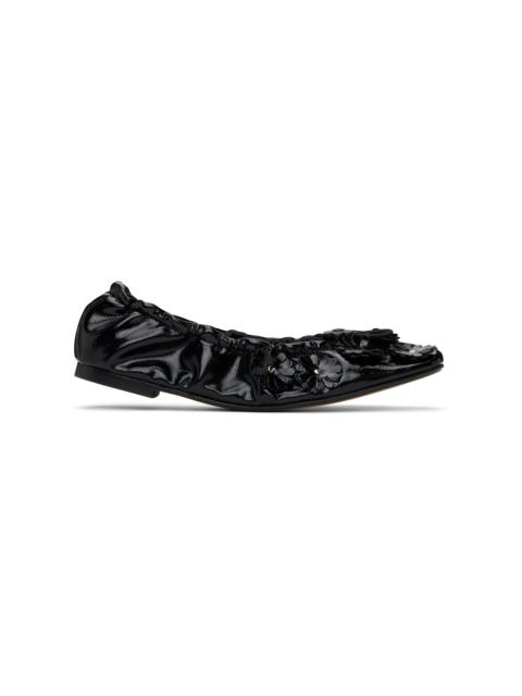 CECILIE BAHNSEN Black Orbella Ballerina Flats