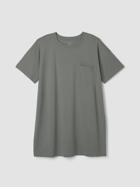 EILEEN FISHER Organic Cotton Interlock Crew Neck Sleep Dress