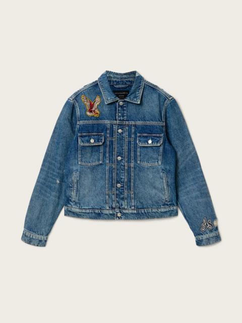 ALLSAINTS EXILE SLIM FIT DENIM PATCH JACKET