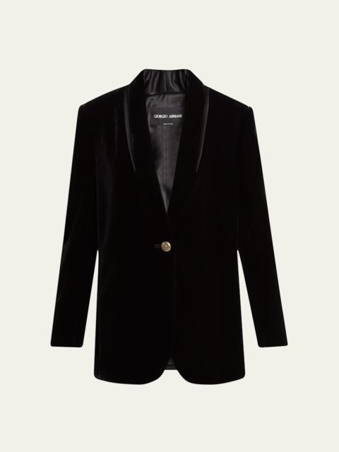 GIORGIO ARMANI Relaxed Velvet Tuxedo Jacket