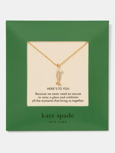 kate spade Gifting Here's To You Pendant