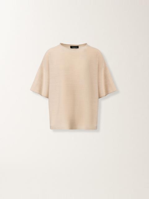 FABIANA FILIPPI Maxi T-shirt in wool, cotton, and lurex