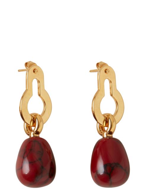 Mulberry Amberley Baroque Resin Earrings (Lancaster Red)