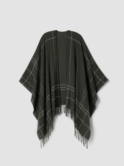 EILEEN FISHER Wool Twill Graph Serape