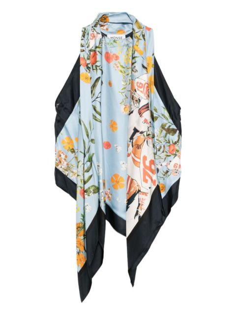 Monse printed scarf top