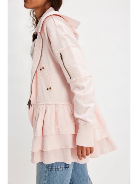 FREE PEOPLE Piece Of Cake Zip-Up Cardi