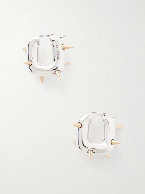 Acne Studios Chunky silver-tone loop earrings Silver