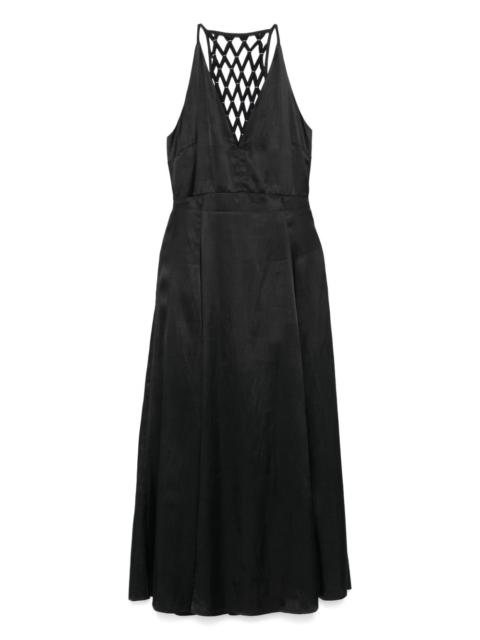 maje braided-back maxi dress