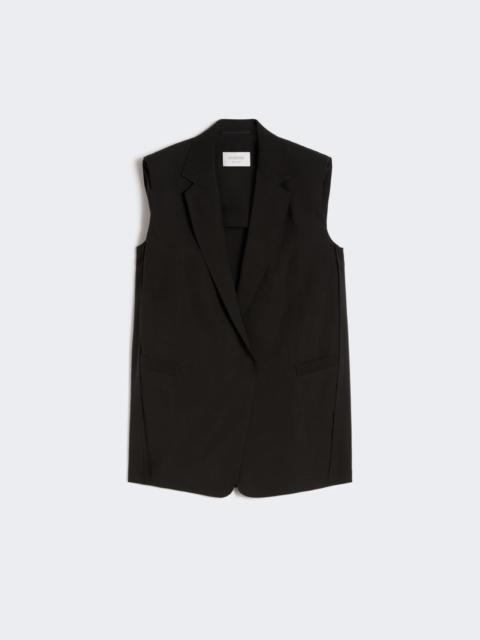 Sportmax Oversized washed viscose gilet - black