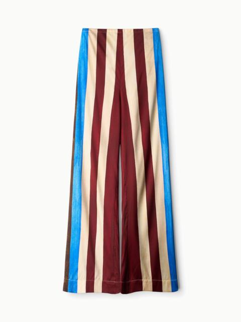 STAUD STAUD STROLL SILK PANT CAFFE STRIPE