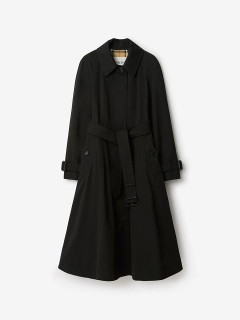 Burberry Long Gabardine Ellingham Fit-and-flare Car Coat