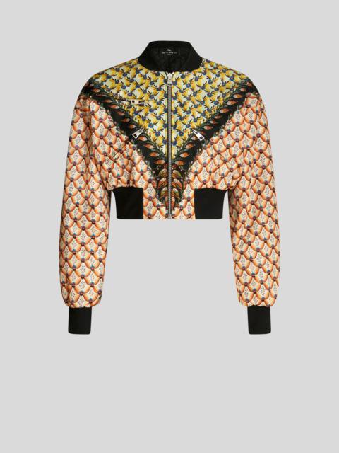 Etro CROPPED FLORAL BOMBER JACKET