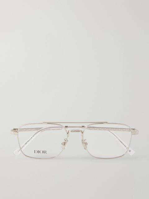 Dior DiorBotanicaO N1U Aviator-Style Silver-Tone Glasses Silver