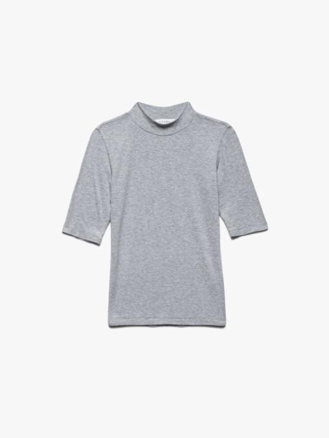 Refined Rib Mock Neck in Gris Heather