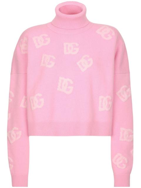 Dolce & Gabbana DG-logo cropped cashmere jumper