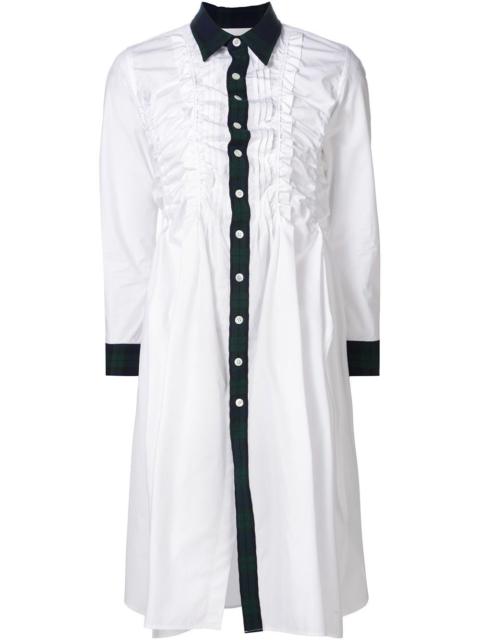 Comme Des Garçons tartan trim shirt dress