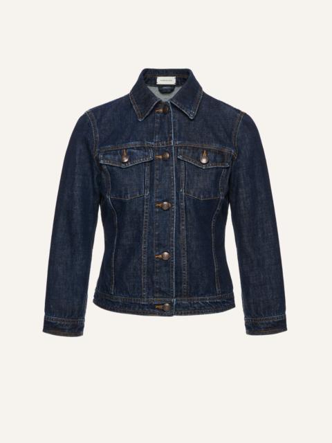 MAGDA BUTRYM Fitted denim jacket in navy blue