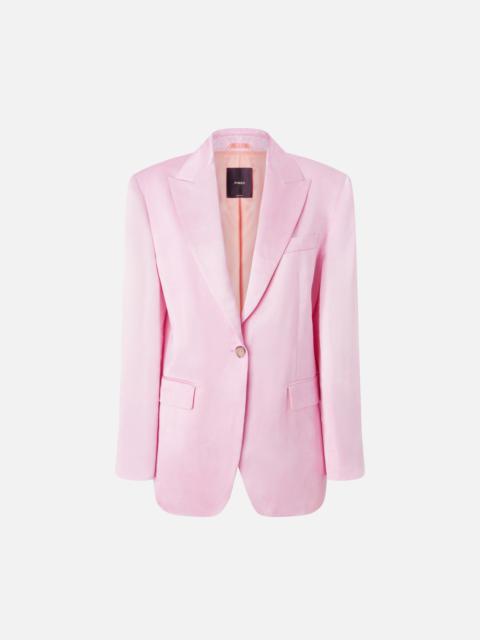 PINKO SINGLE-BREASTED SLUB SATIN BLAZER