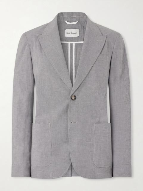 Oliver Spencer Finsbury Checked Cotton-Blend Seersucker Suit Jacket