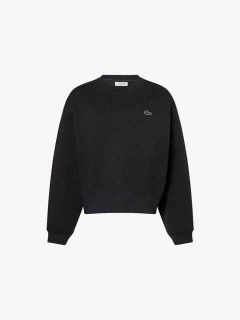 LACOSTE Logo-Appliqué Relaxed Cotton-Jersey Sweatshirt