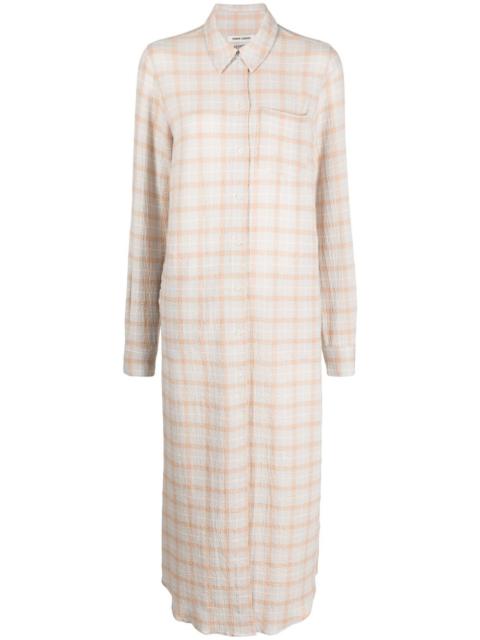 HENRIK VIBSKOV curry-check print shirt dress