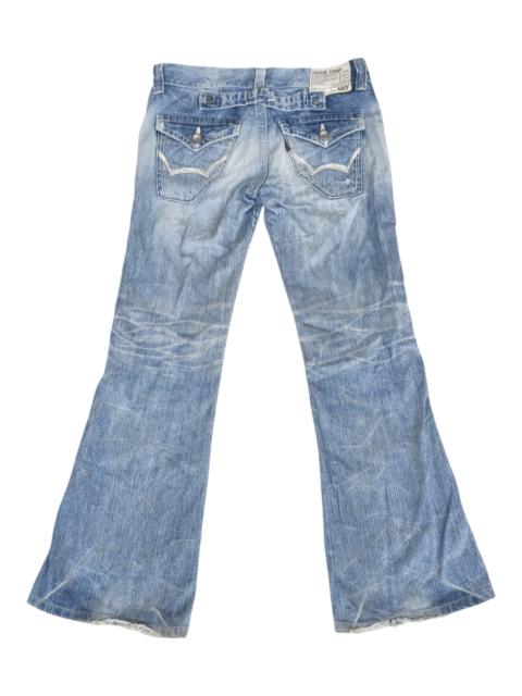 Other Designers Edwin 503 Blue Trip Buckle Back Flare Jeans