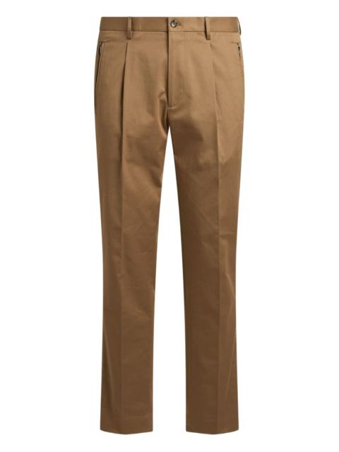Etro pleated cotton trousers