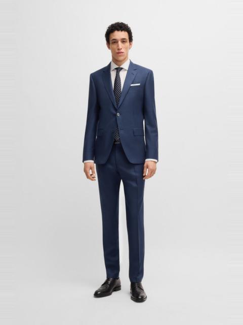BOSS SLIM-FIT SUIT IN PATTERNED WOOL