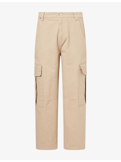 AMI Paris Baggy-Fit Cotton-Canvas Cargo Trousers