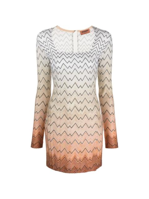 Missoni zigzag intarsia-knit minidress