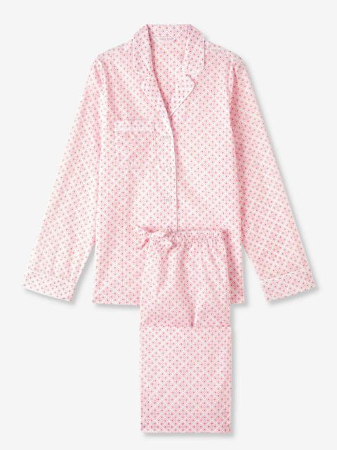 Derek Rose Women's Pyjamas Ledbury 56 Cotton Batiste Pink