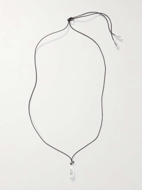 Sophie Buhai Droplet silver and cord necklace