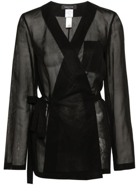 FABIANA FILIPPI moire wrap shirt