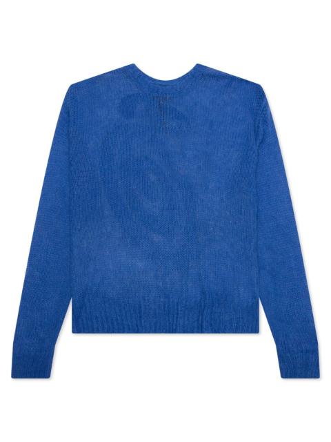 Stüssy S LOOSE KNIT SWEATER - BLUE