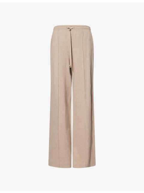 Vince Drawstring Wide-Leg Wool-Blend Trousers