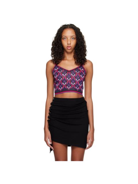 rabanne Purple Jacquard Tank Top