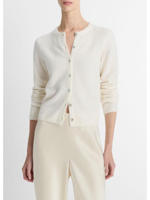 Vince Silk & Cashmere-Blend Bouclé Cardigan