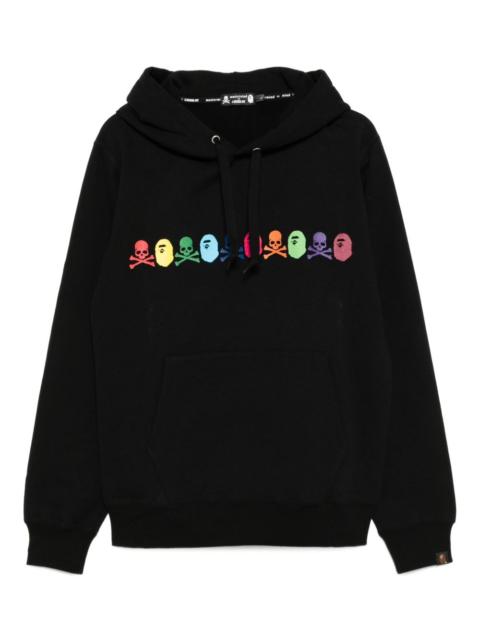 mastermind JAPAN x Bape logo printed hoodie