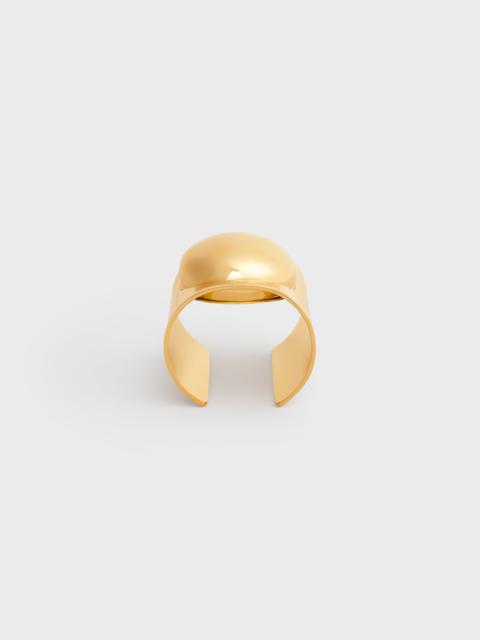 CELINE Formes Abstraites Peeble Cuff in Brass with Gold Finish