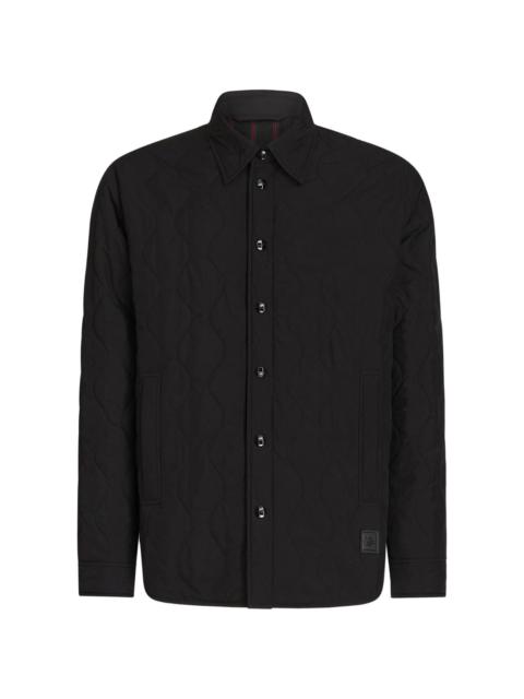 Etro quilted button-up shirt jacket