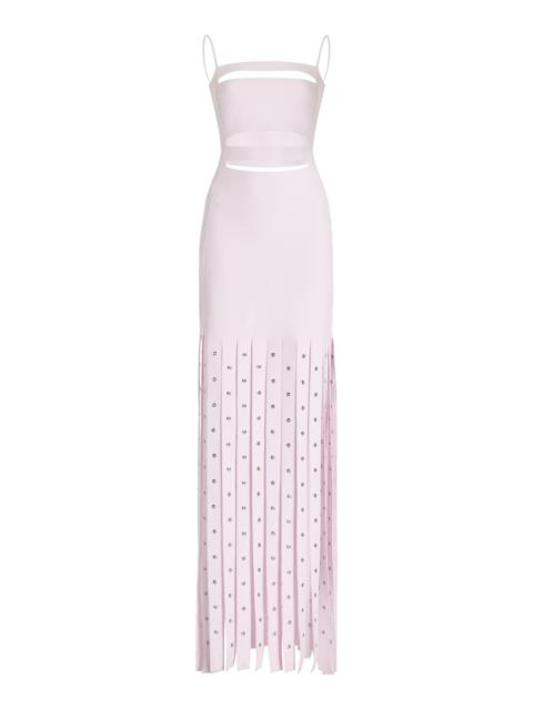 Effe Fringed Cut-Out Maxi Dress purple