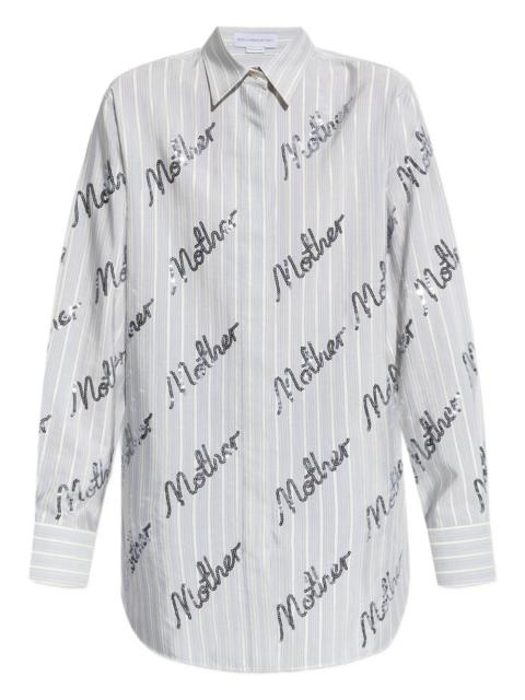 Stella McCartney sequin-embellished striped shirt