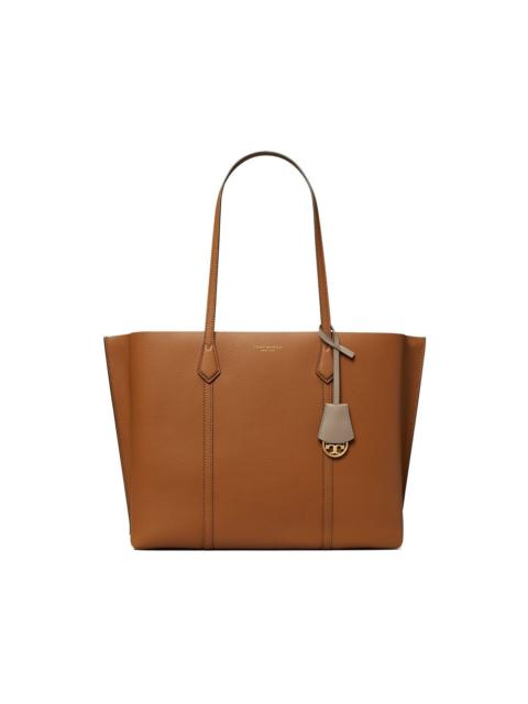 TORY BURCH leather logo-print tote bag