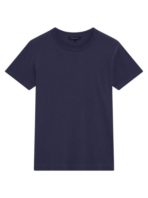 FRESCOBOL CARIOCA Men's Dinis Cotton-Linen Crewneck T-Shirt - Midnight Blue